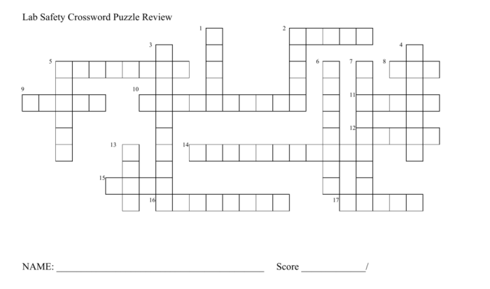 Lab safety crossword puzzle answer key