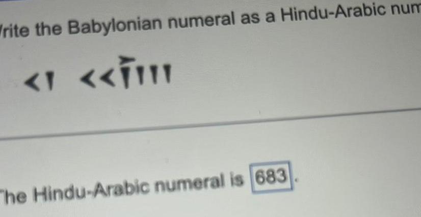 Hindu arabic numerals