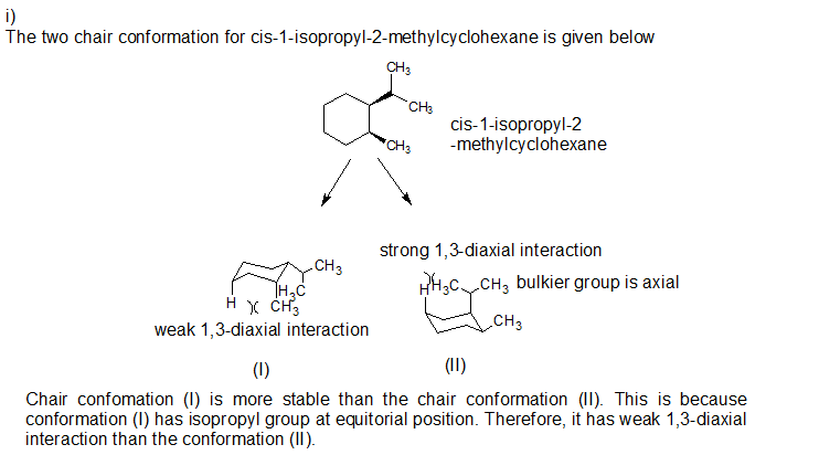 Cis 1 isopropyl 2 methylcyclohexane