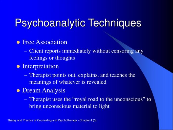 Psychoanalytic techniques are designed primarily to help patients